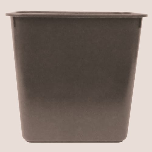 Essential Wastebasket, 8 Quart Rectangular, Walnut